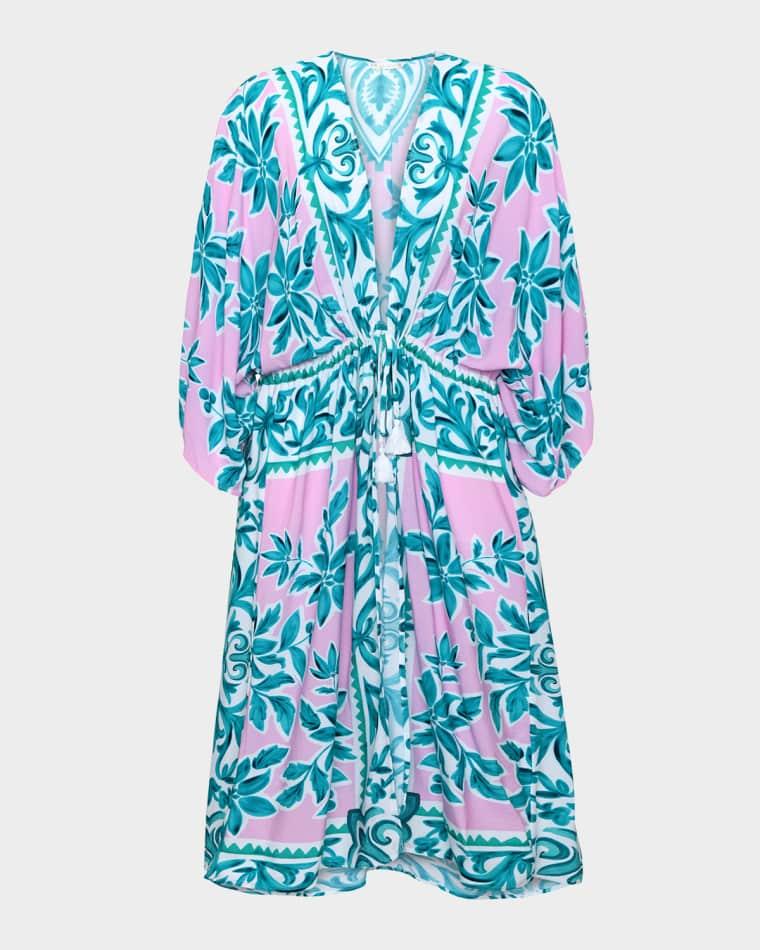 Opulent Tie-Front Kimono by LA BLANCA