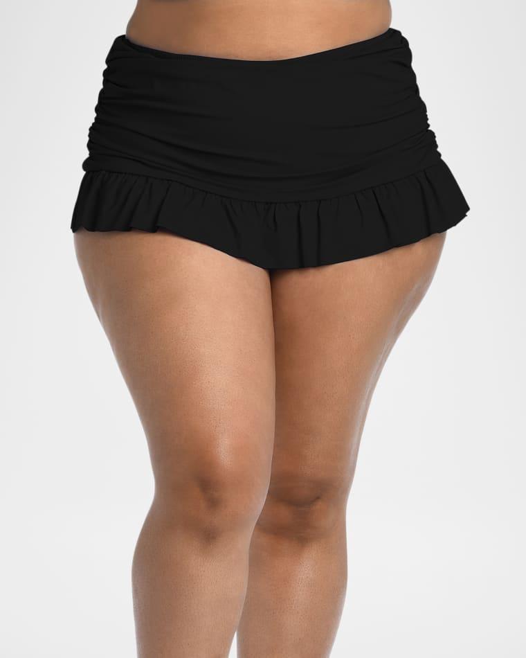 Plus Size Island Goddess Ruffle Swim Skirt by LA BLANCA
