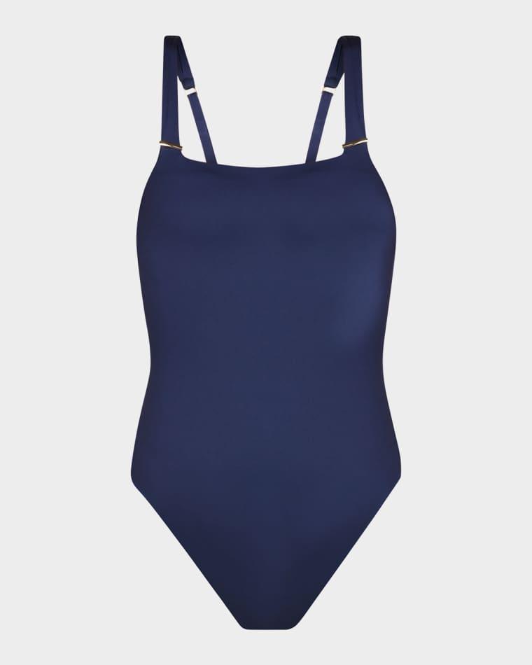 Plus Size LB Luxe Square-Neck One-Piece Swimsuit by LA BLANCA