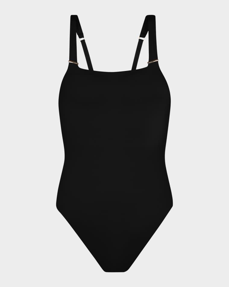 Plus Size LB Luxe Square-Neck One-Piece Swimsuit by LA BLANCA