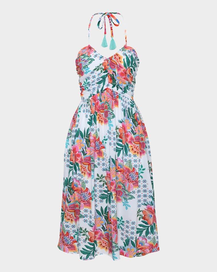 Riviera Halter Mid-Calf Sun Dress Coverup by LA BLANCA