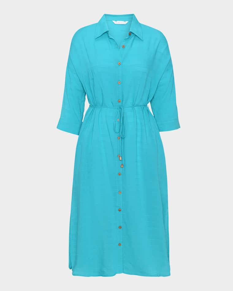Sea Cove Midi Shirtdress Coverup by LA BLANCA
