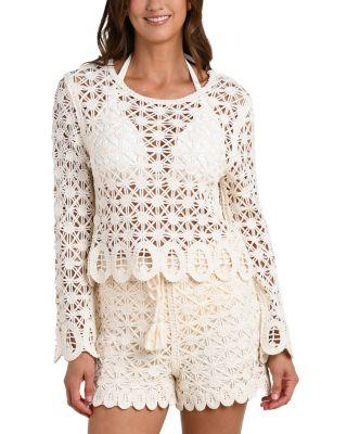 Serenity Covers Long Sleeve Top Swim Cover-Up by LA BLANCA