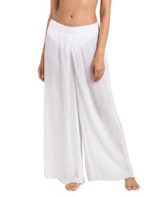 Sunbeams Pleated Wide Leg Swim Cover-Up Pants by LA BLANCA