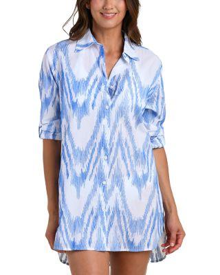 Tidal Wave Camp Shirt Swim Cover-Up by LA BLANCA