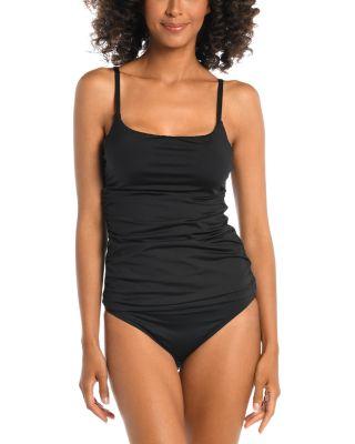 Underwire Tankini Top & Island Goddess Shirred Bikini Bottom by LA BLANCA