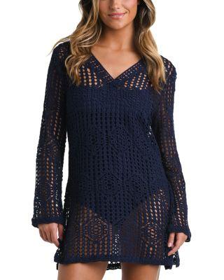 Waverly Crochet Swim Cover Up Tunic by LA BLANCA