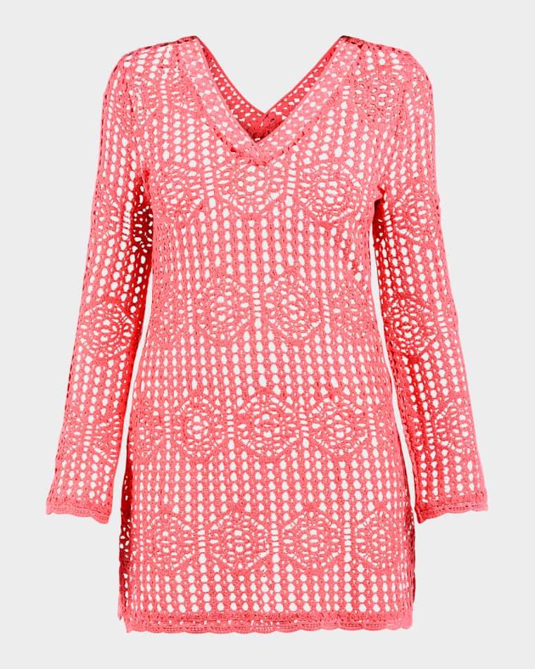 Waverly Crochet V-Neck Tunic by LA BLANCA