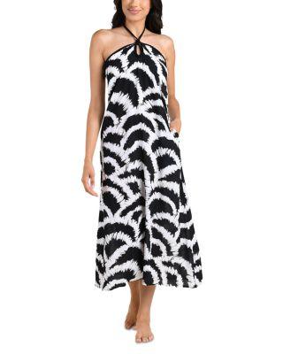 Woven Shadows Halter Cover Up Maxi Dress by LA BLANCA
