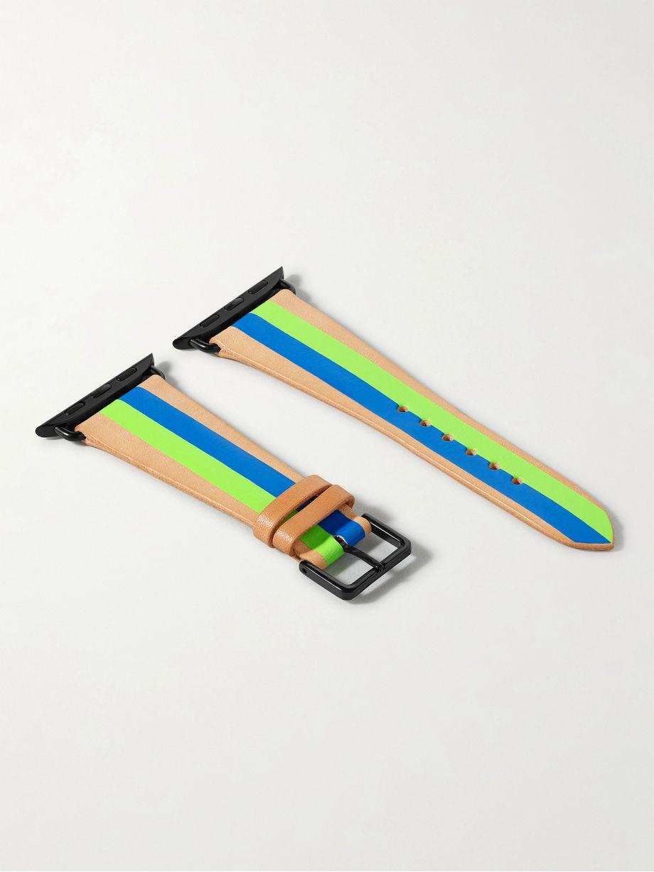 Striped leather watch strap by LA CALIFORNIENNE