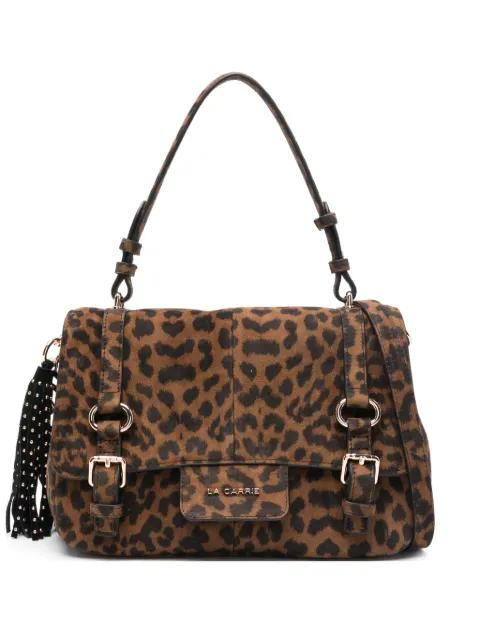 Atena leopard-print buckle tote bag by LA CARRIE