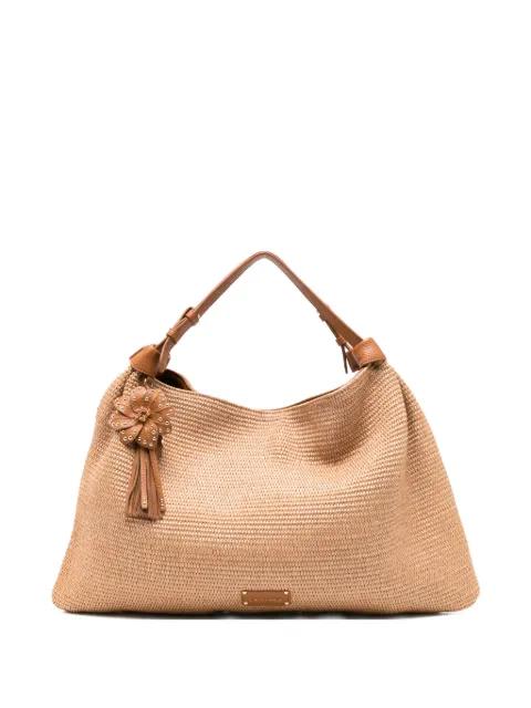 La Plage flower-charm shoulder bag by LA CARRIE