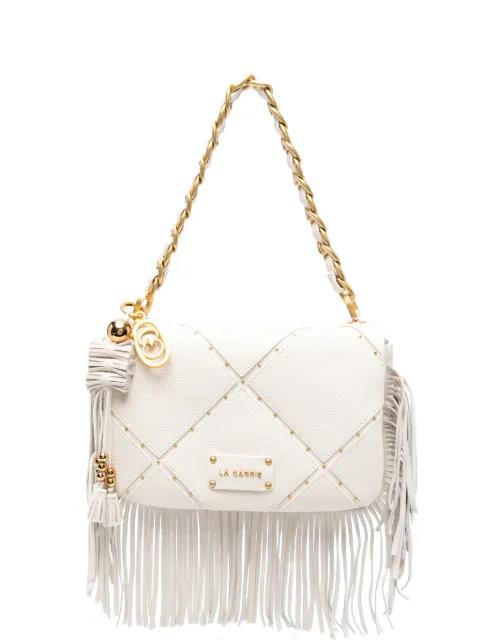 medium Isabel fringed leather shoulder bag by LA CARRIE