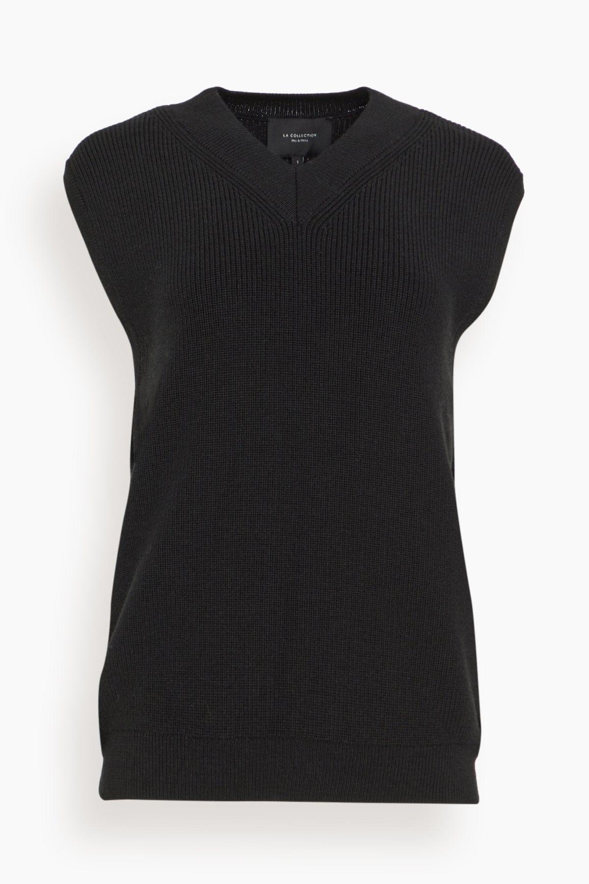 Jules Knitted Debardeur in Black by LA COLLECTION