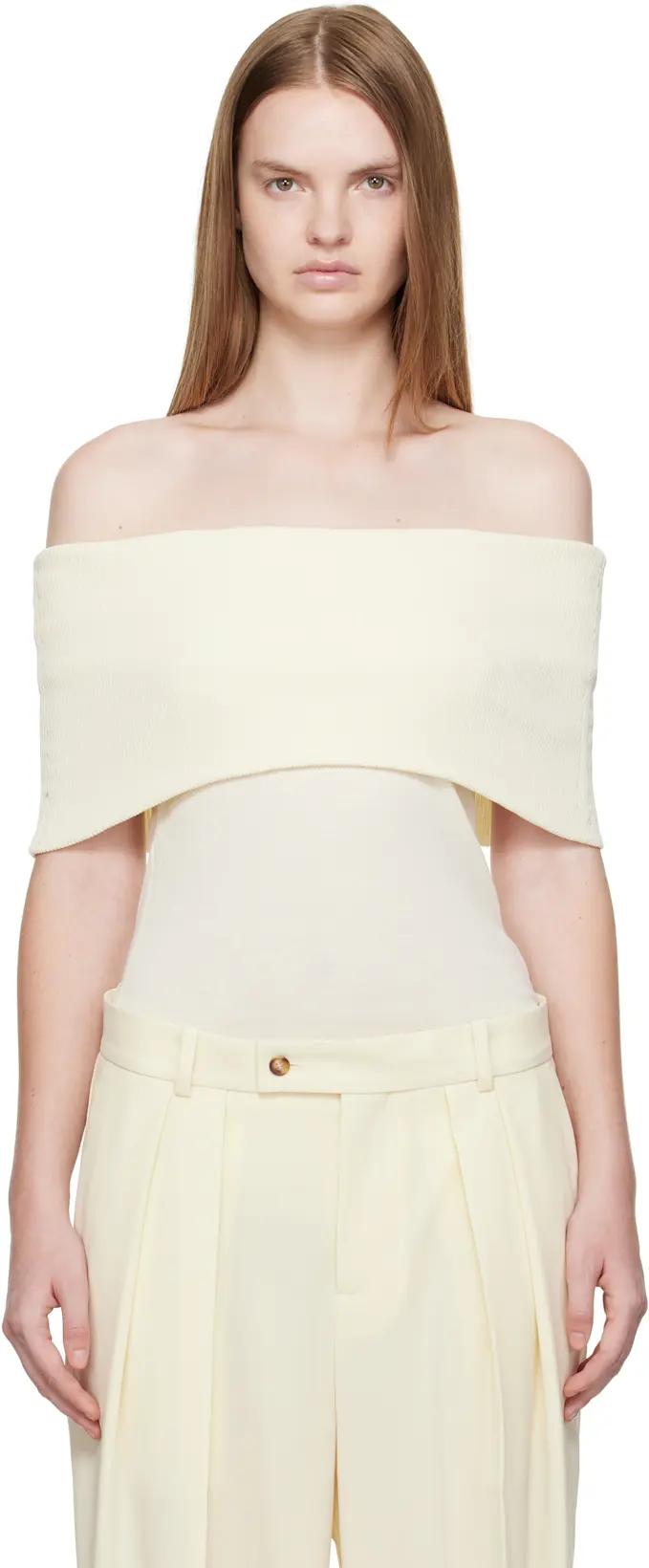 Off-White Scarlet Top by LA COLLECTION