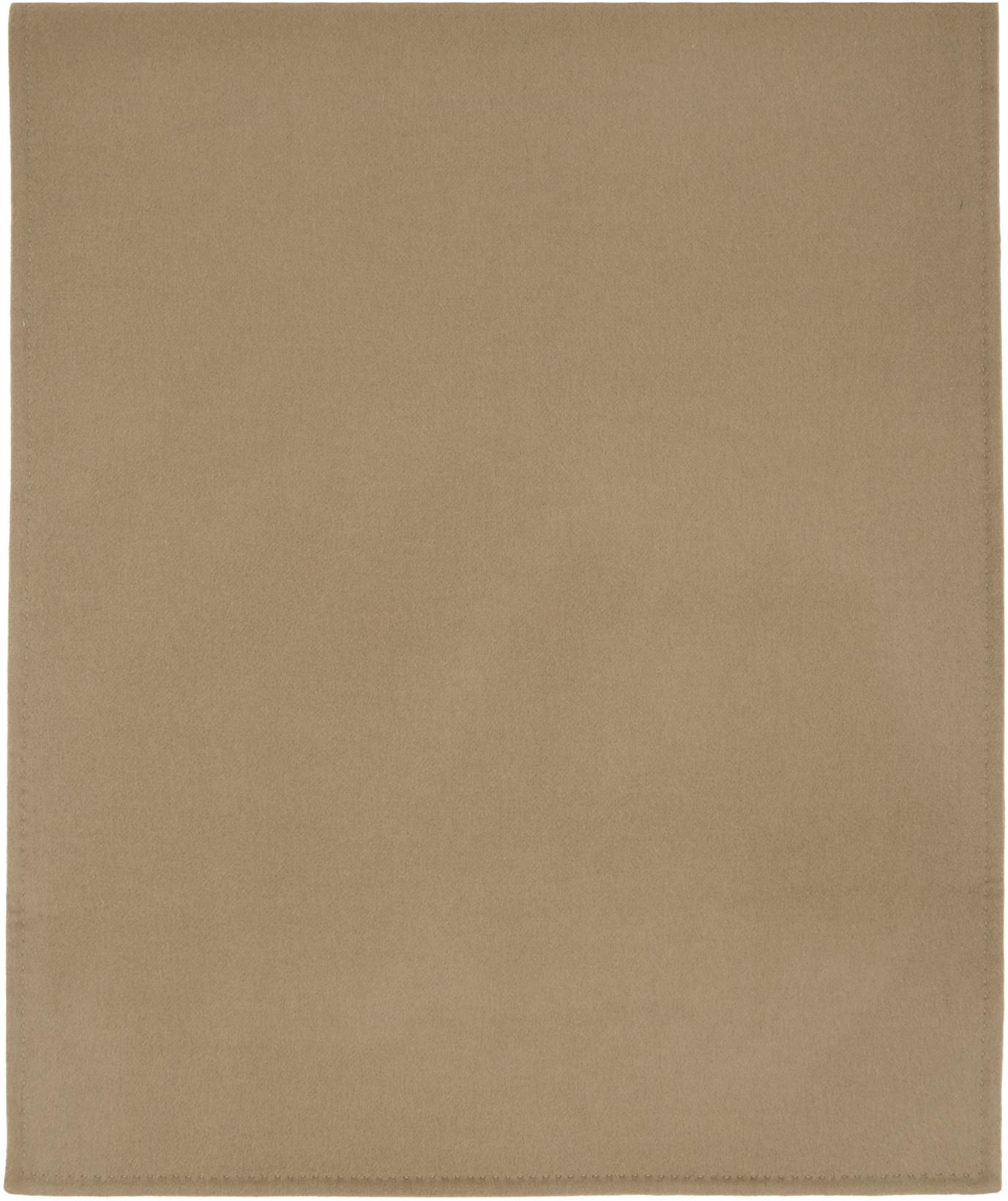 Taupe Wool Cashmere Julie Scarf by LA COLLECTION