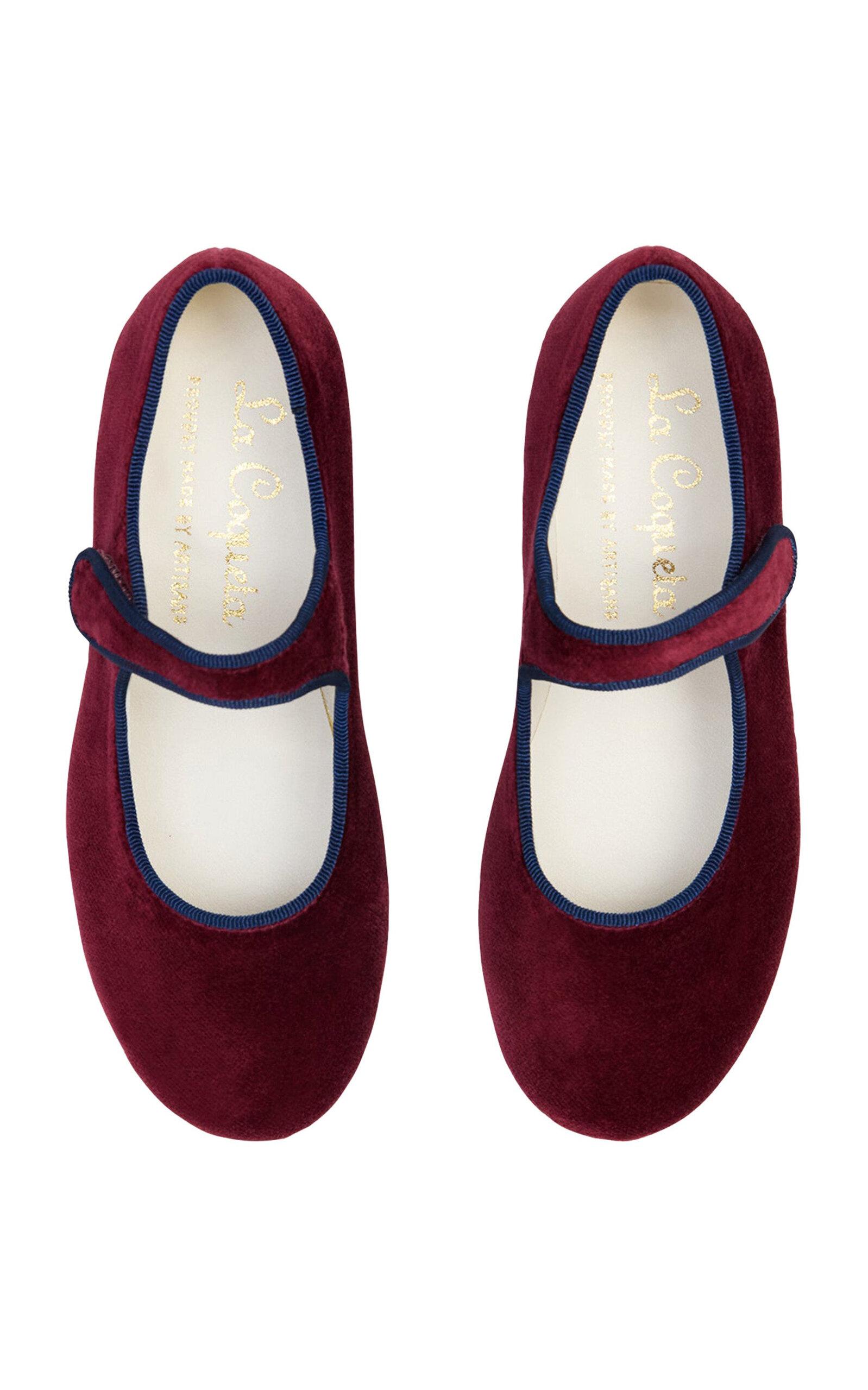 La Coqueta Velvet Mary Jane Kids Shoes - Moda Operandi by LA COQUETA