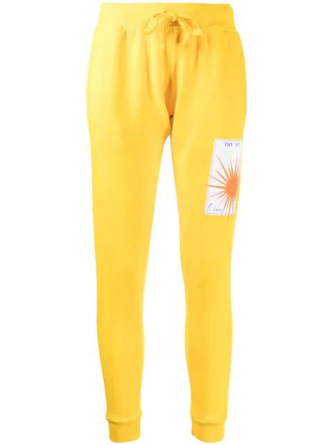 logo-patch cotton-blend track trousers by LA DETRESSE