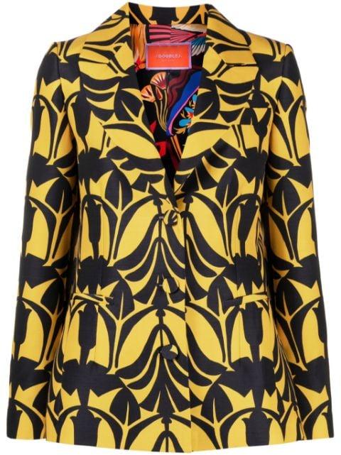 24/7 Papyrus-print cady blazer by LA DOUBLEJ