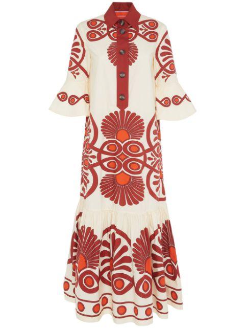 Artemic geometric-print cotton dress by LA DOUBLEJ