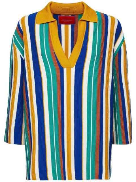 Bay Polo stripe-pattern jumper by LA DOUBLEJ
