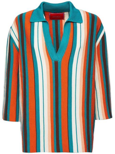 Bay Polo stripe-pattern jumper by LA DOUBLEJ
