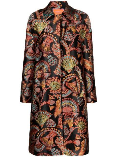 Boxy Sicomore jacquard coat by LA DOUBLEJ