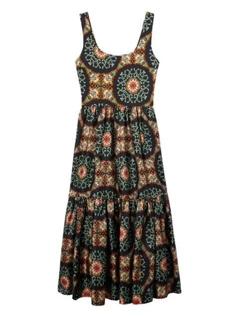 Capri silk-blend midi dress by LA DOUBLEJ