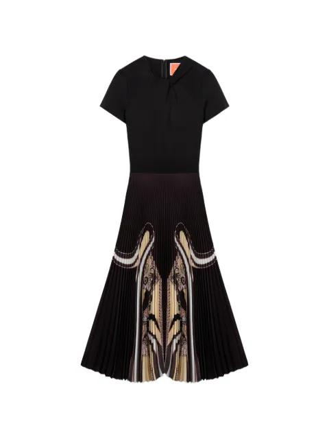 Chignon pleated short-sleeved dress by LA DOUBLEJ