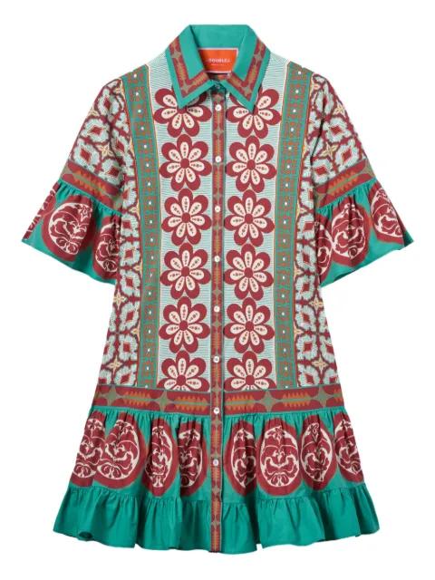 Choux floral-print ruffled mini dress by LA DOUBLEJ
