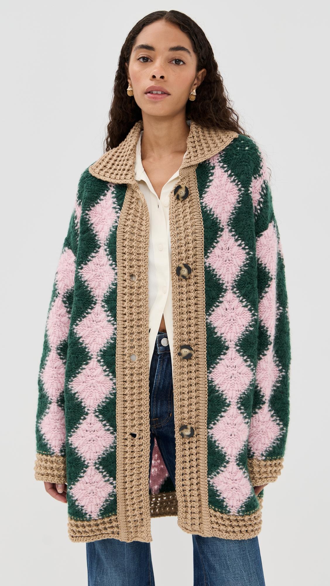 Crochet Bowling Cardigan by LA DOUBLEJ