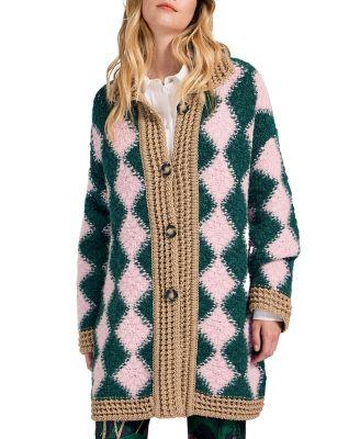 Crochet Bowling Cardigan Multicolor by LA DOUBLEJ