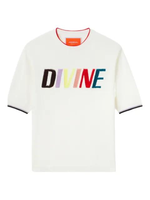 Divine embroidered T-shirt by LA DOUBLEJ
