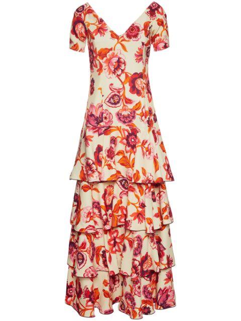 Flamenco tiered maxi dress by LA DOUBLEJ