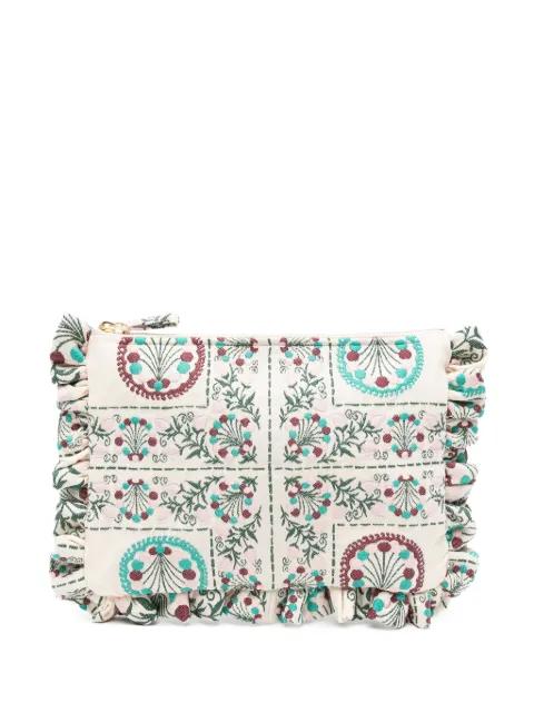 Florette Tiles jacquard clutch bag by LA DOUBLEJ