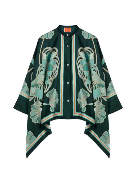 Foulard floral-print shirt by LA DOUBLEJ