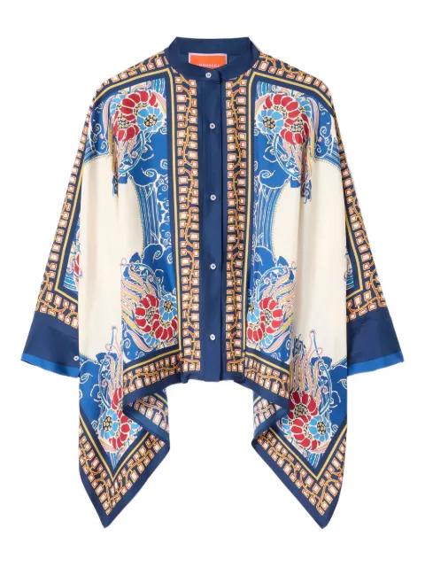 Foulard floral-print shirt by LA DOUBLEJ