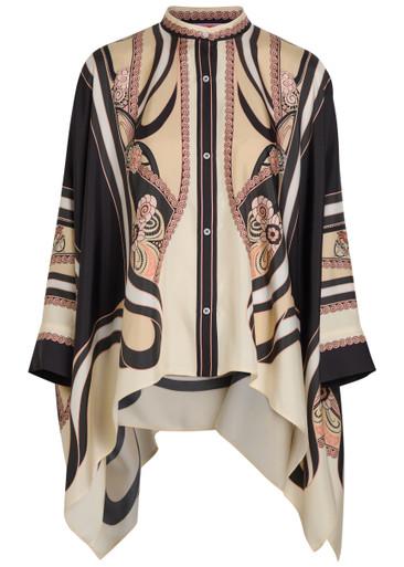 Foulard printed silk blouse by LA DOUBLEJ