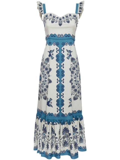 Gingerbread cotton midi dress by LA DOUBLEJ