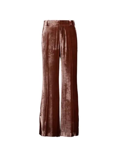 Good Butt velvet-texture trousers by LA DOUBLEJ