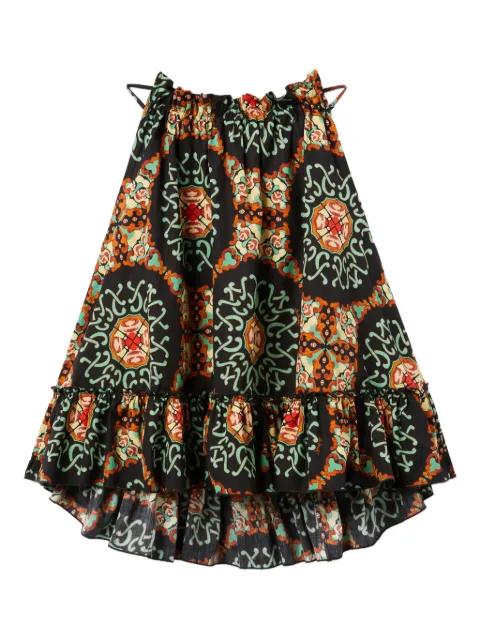 Granita ruffled printed top by LA DOUBLEJ