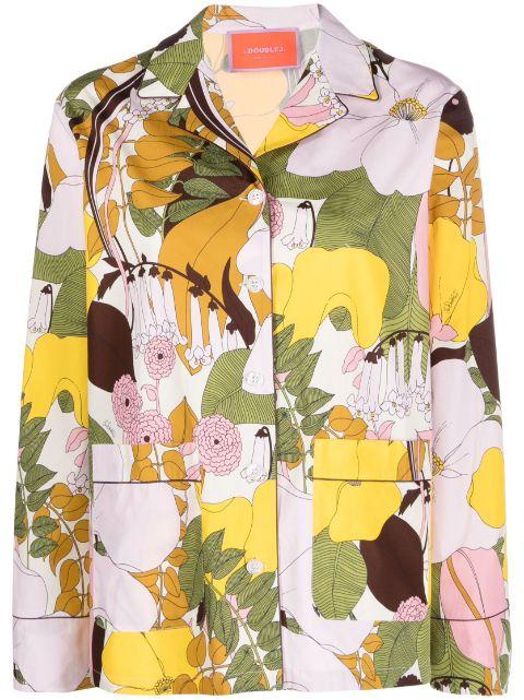 Hammock floral-print cotton shirt by LA DOUBLEJ