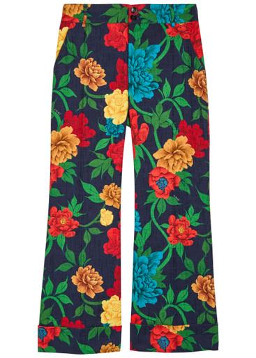 Hendrix floral-print woven trousers by LA DOUBLEJ