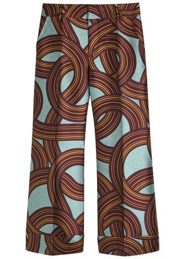 Hendrix jacquard flared-leg trousers by LA DOUBLEJ
