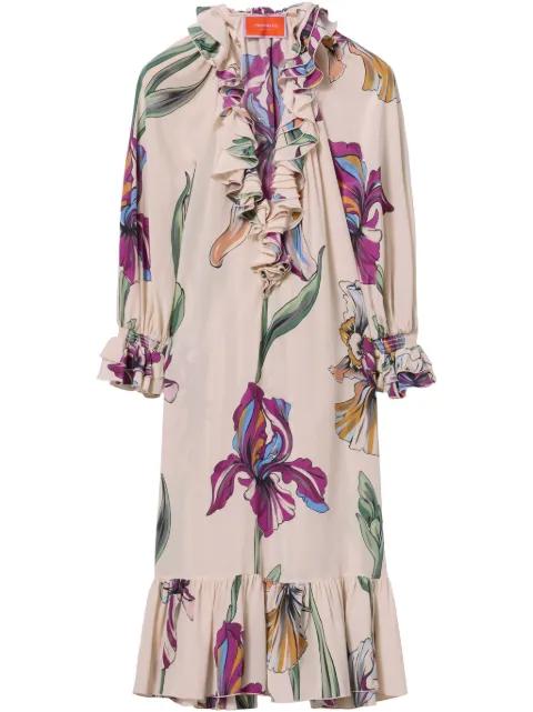 Jude floral-print midi dress by LA DOUBLEJ