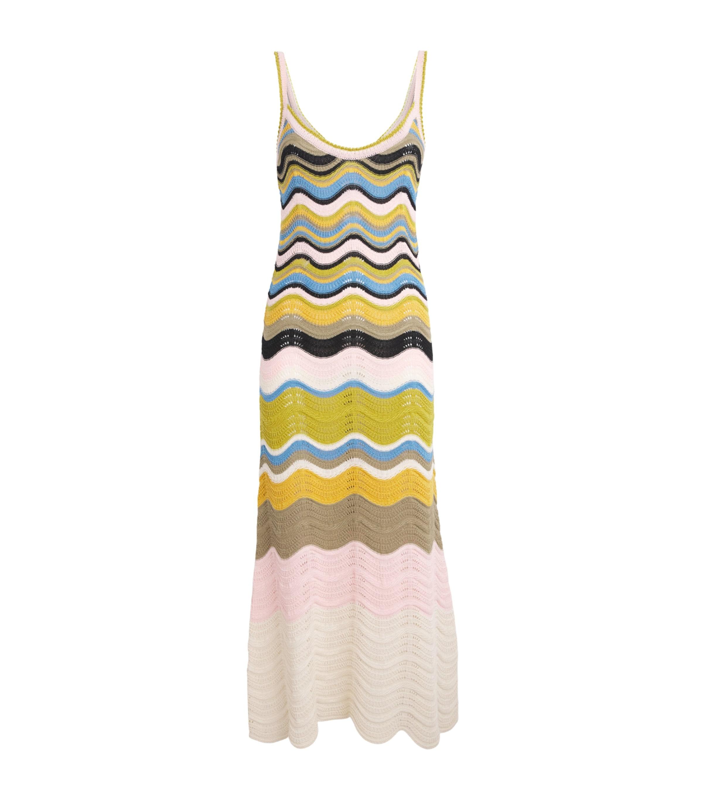 La Doublej Cotton Knitted Chevron Midi Dress by LA DOUBLEJ