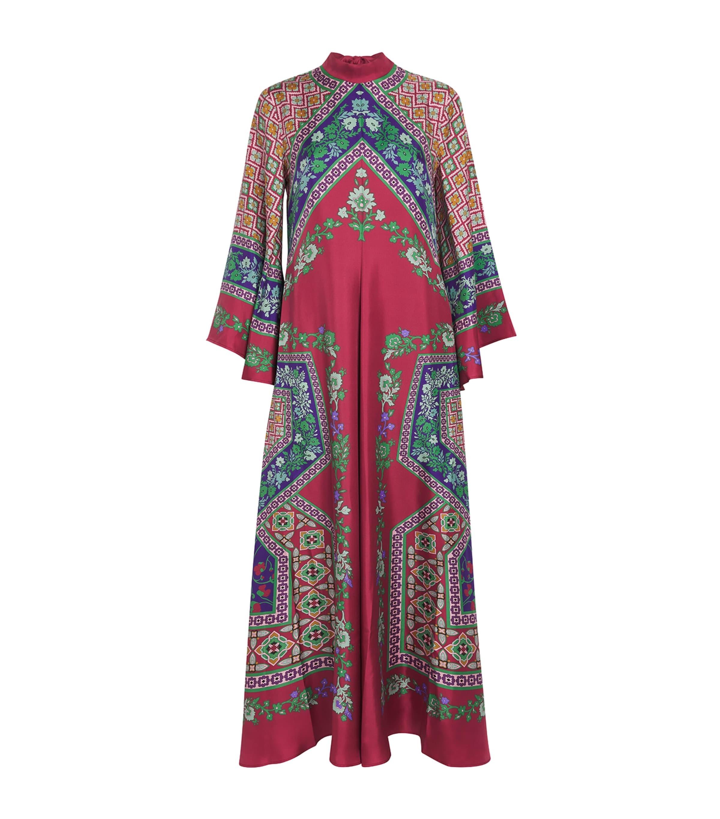 La Doublej Silk Geometric Print Magnifico Maxi Dress by LA DOUBLEJ