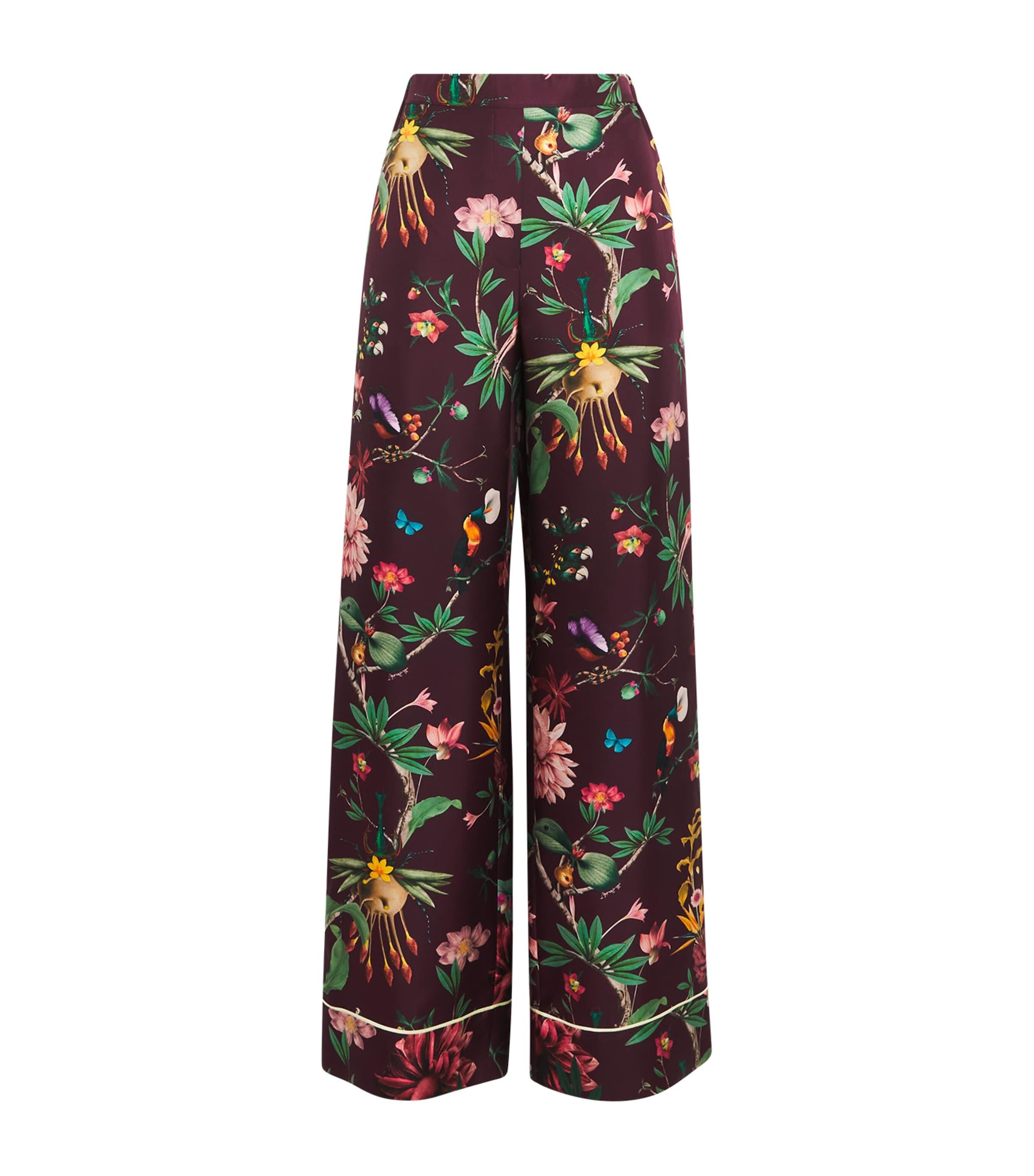 La Doublej Silk Printed Pajama Wide-Leg Trousers by LA DOUBLEJ