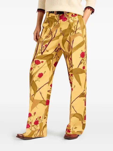 Let Loose floral-print pleated trousers by LA DOUBLEJ