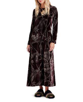 Long Sleeve Swing Dress Bamboo Burgundy by LA DOUBLEJ